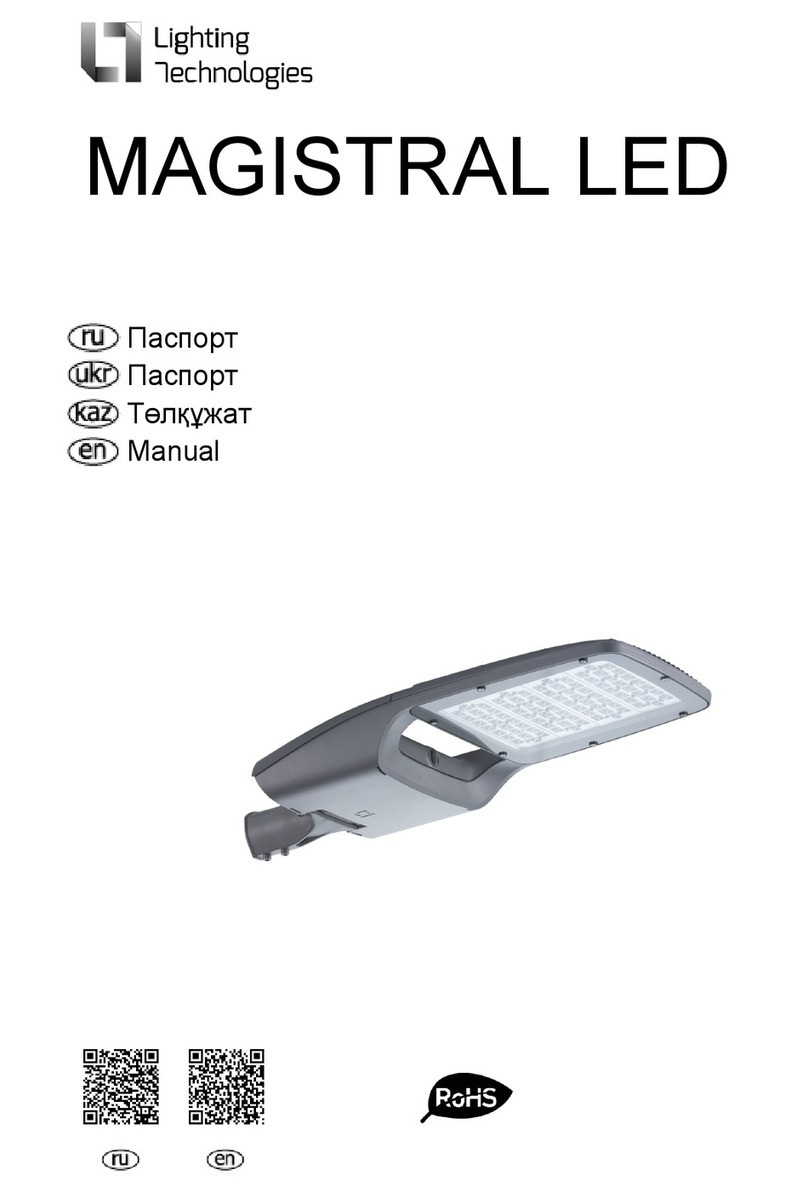 Lighting Technologies MAGISTRAL LED 150 User manual Lighting Technologies MAGISTRAL LED 150 User manual