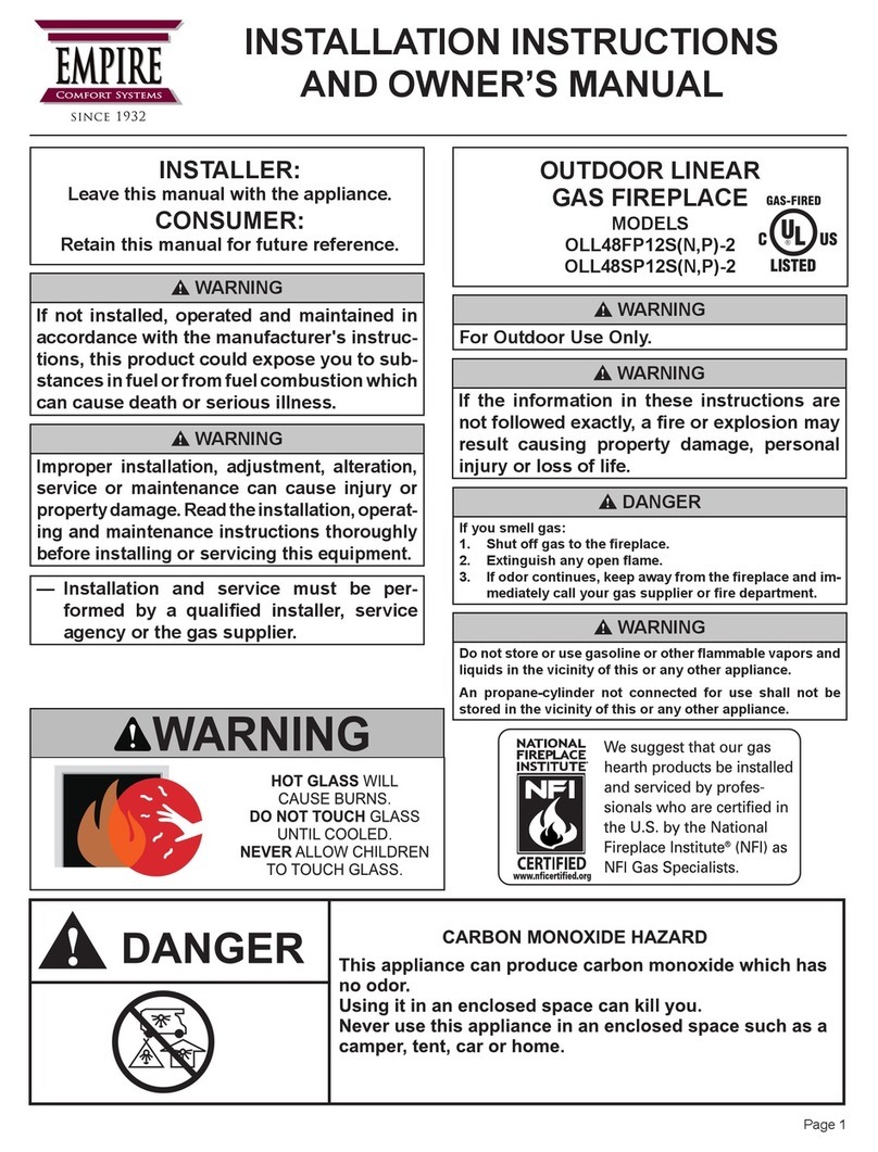 Empire Comfort Systems OLL48SP12SN-2 Installation instructions and owner's manual