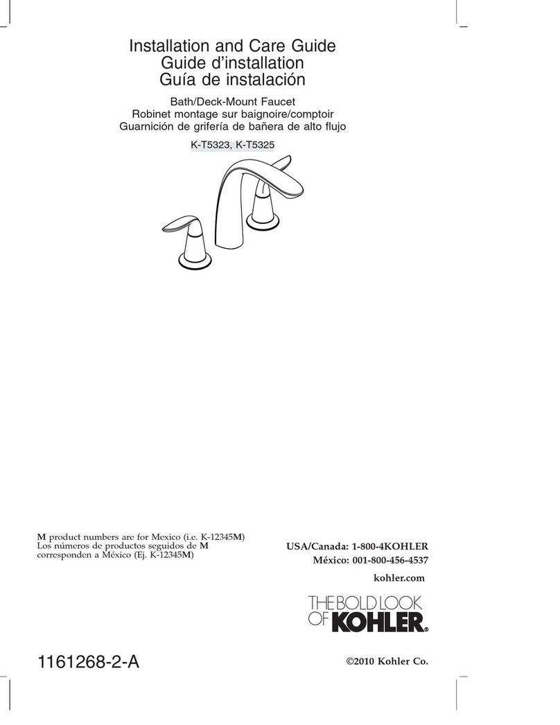 Kohler K-T5323 Assembly instructions