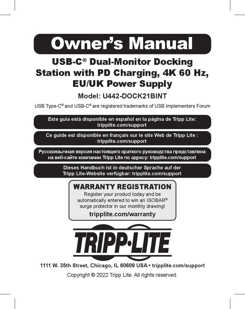 Tripp Lite U442-DOCK21BINT User manual