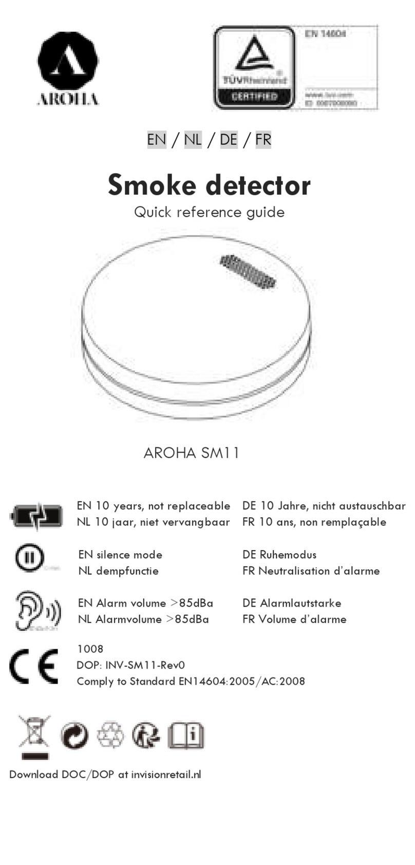 AROHA SM11 Quick reference guide