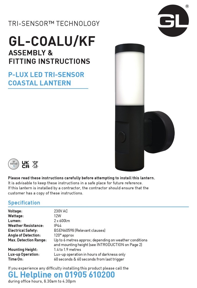 GL TRI-SENSOR GL-COALU/KF Assembly & fitting instructions
