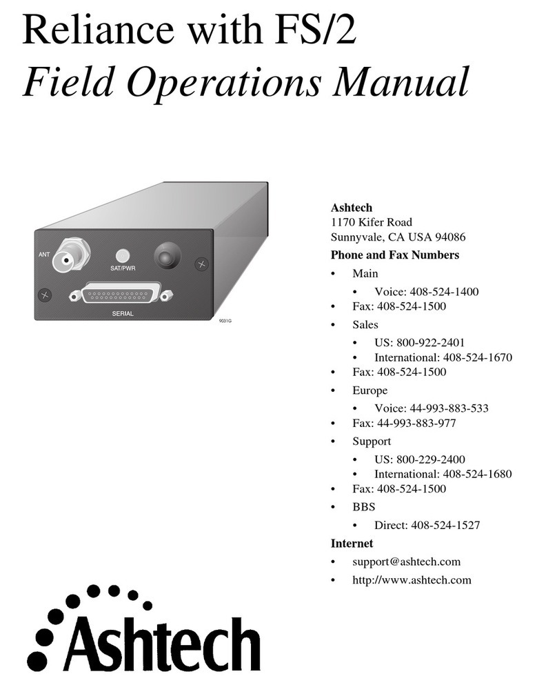 ashtech Reliance SCA-12 User manual