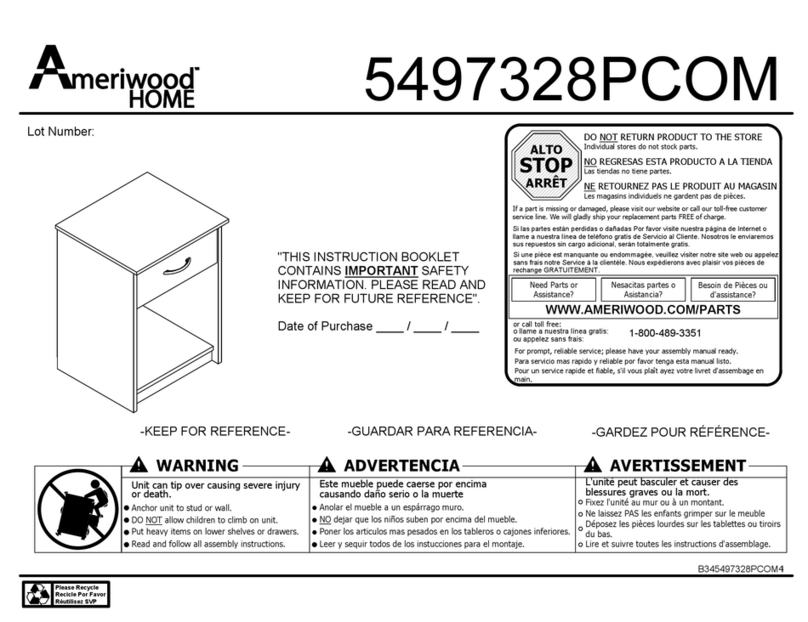 Ameriwood HOME 5497328PCOM Assembly instructions