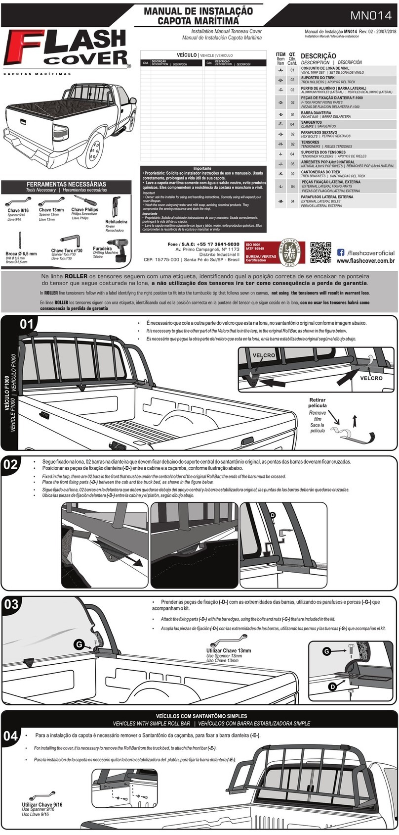 Flash Cover MN014 User manual
