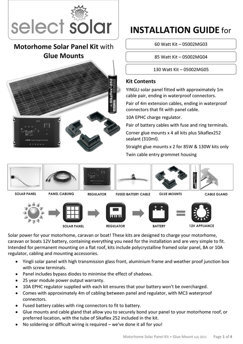 select solar 05002MG03 installation guide