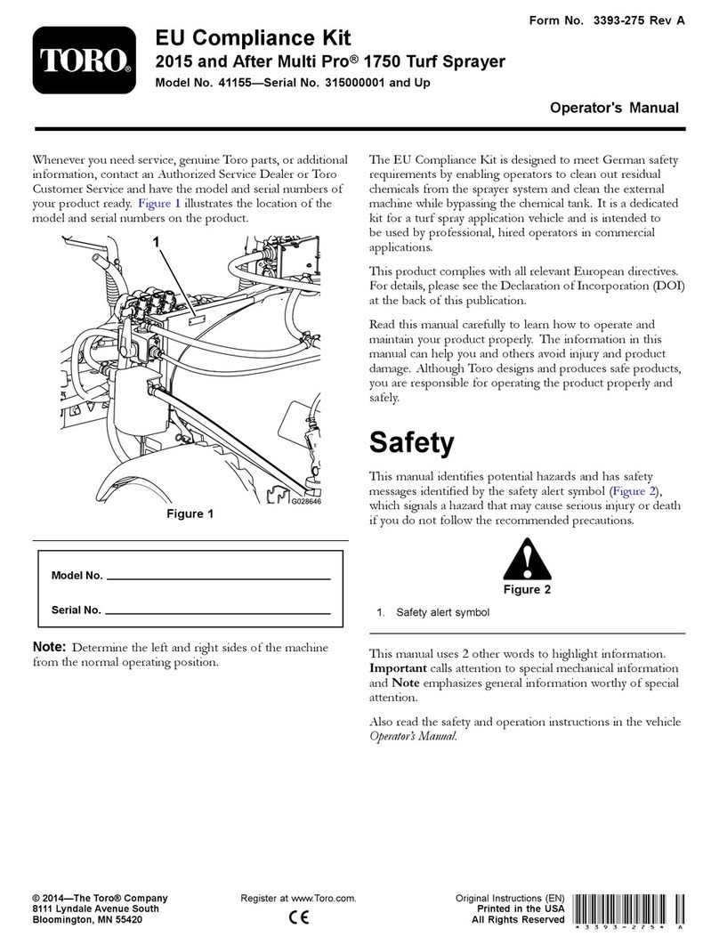 Toro Multi Pro 1750 User manual