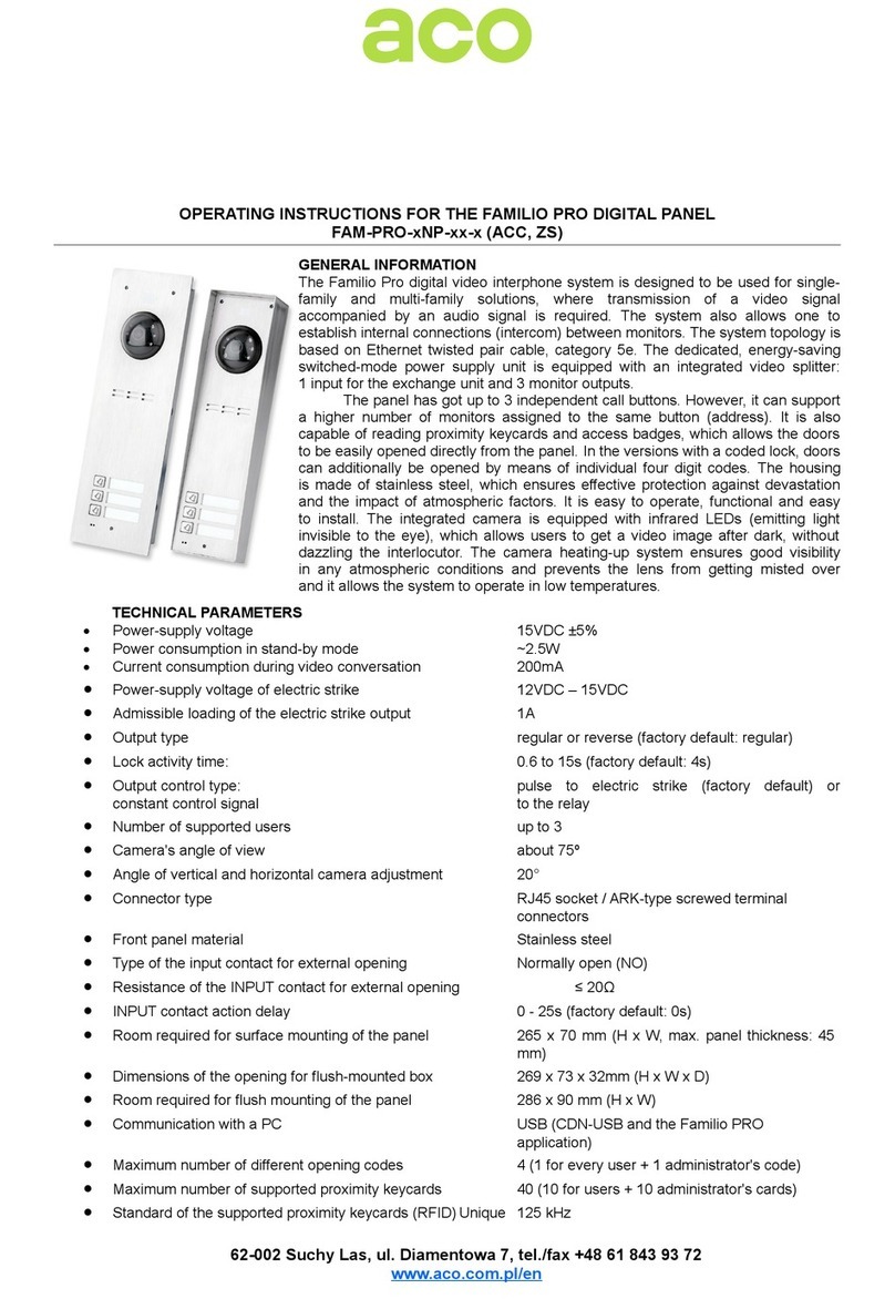 ACO FAM-PRO NP Series operating instructions