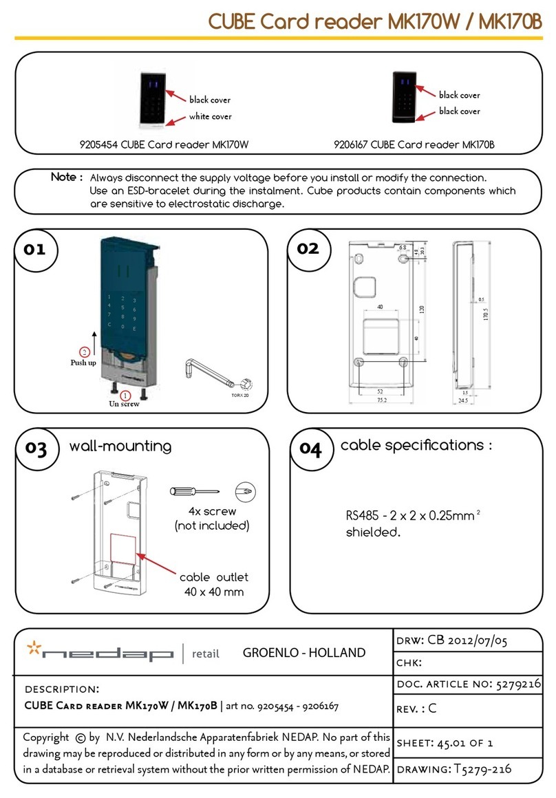 Nedap CUBE MK170W quick start guide