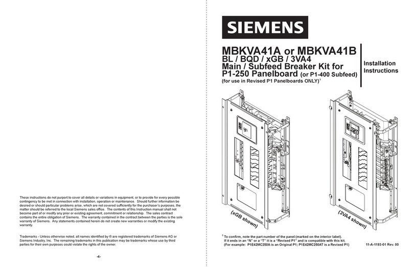 Siemens MBKVA41A User manual