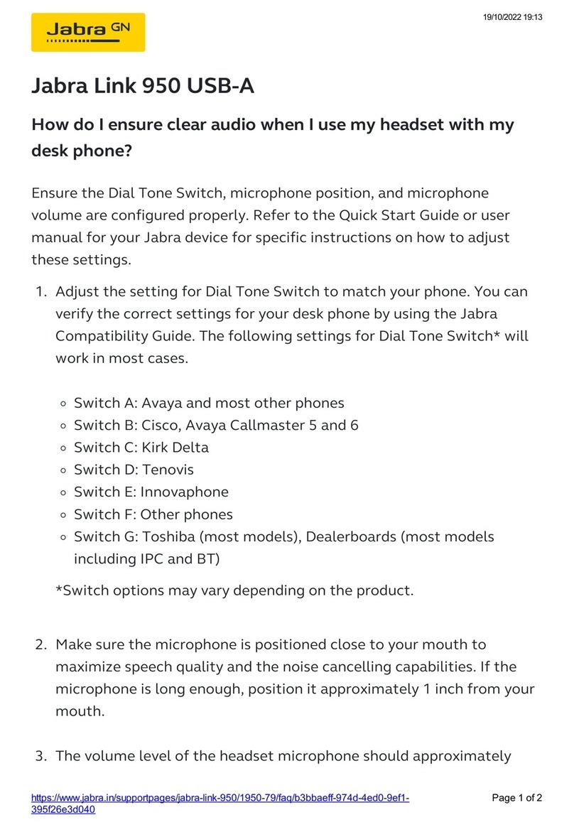 Jabra Link 950 USB-A quick start guide