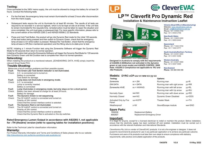 Clevertronics CleverEVAC LP Cleverfit Pro DYRC CP Series Installation and operating instructions
