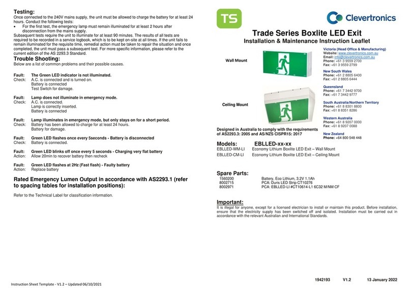 Clevertronics TS Trade Series Installation and operating instructions
