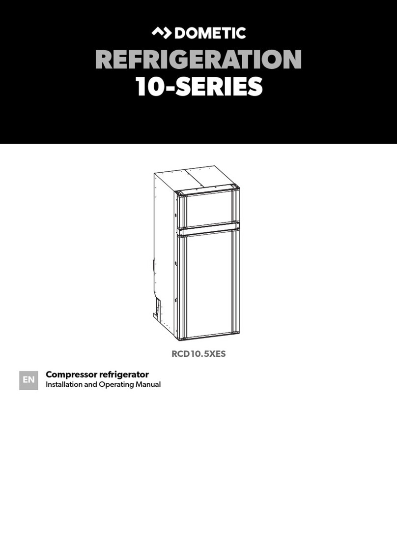 Dometic REFRIGERATION 10-Series Installation and operating manual Dometic REFRIGERATION 10-Series Installation and operating manual