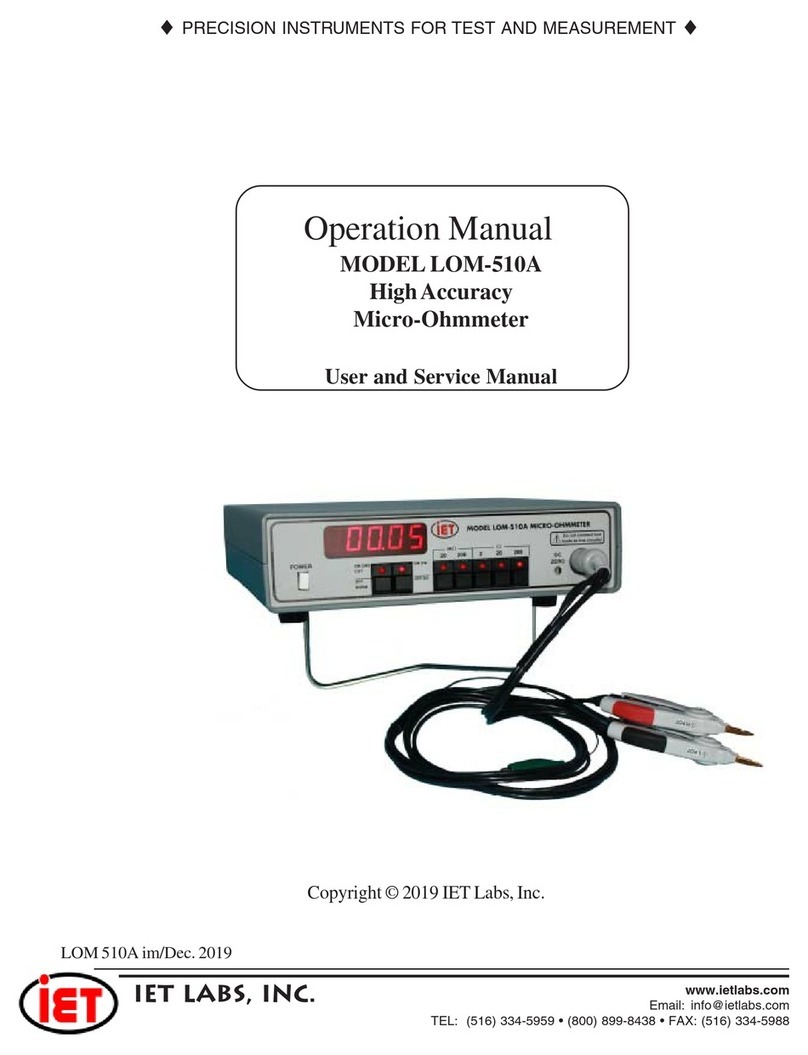 IET Labs LOM-510A User manual
