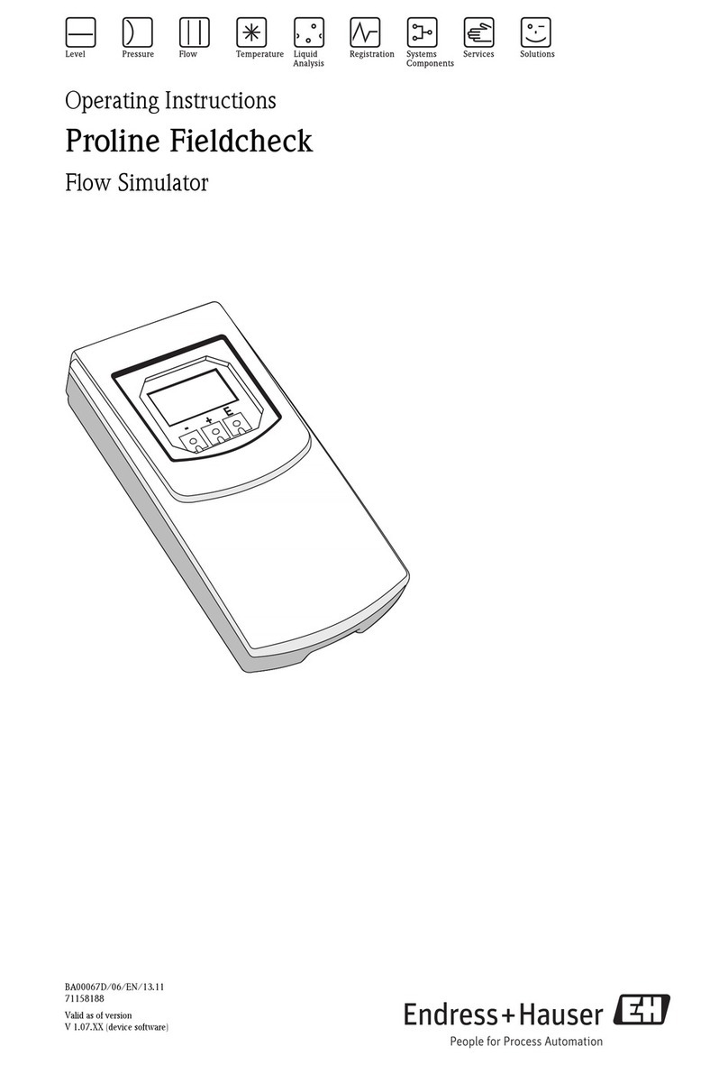 Endress+Hauser Proline Fieldcheck operating instructions