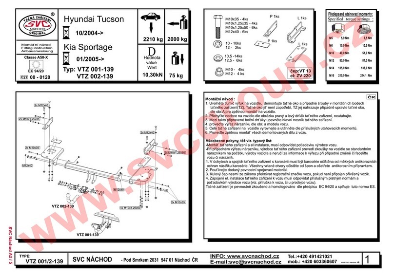 SVC GROUP VTZ 001-139 User manual