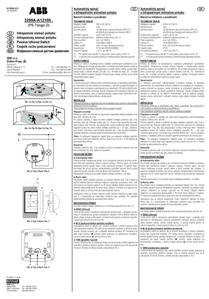 ABB 3299A-A12100 Instructions for installation and use ABB 3299A-A12100 Instructions for installation and use