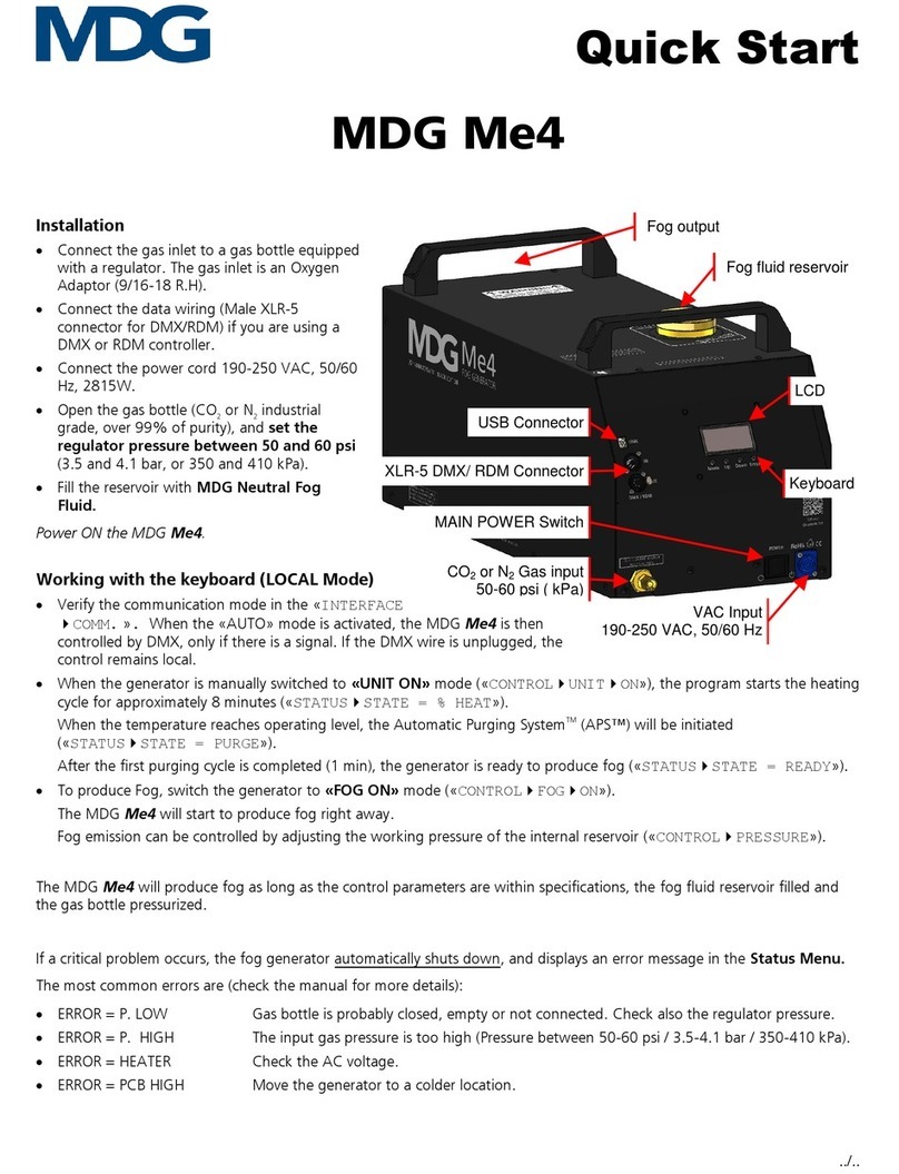 MDG Me4 User manual