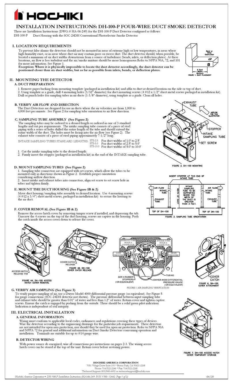 Hochiki DH-100-P installation instructions