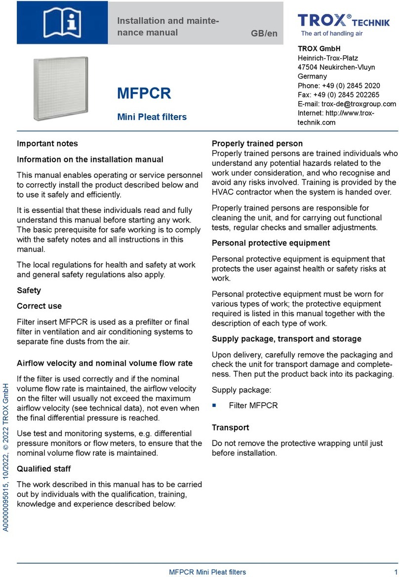 Trox MFPCR Manual