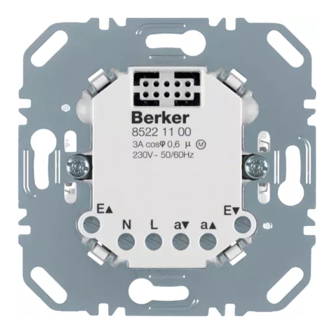 Berker 8522 11 0 Series operating instructions