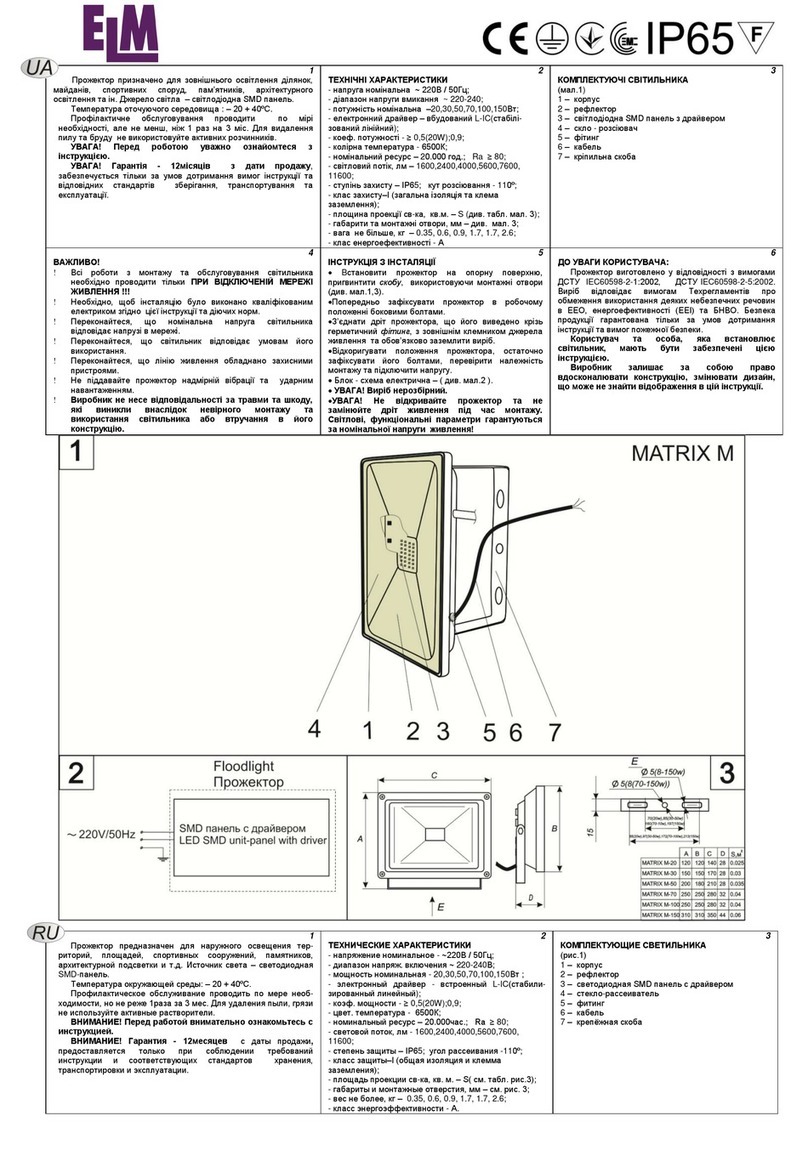 ELM MATRIX M 20 instructions