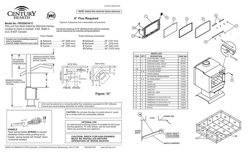 Century Hearth FW350016 instructions