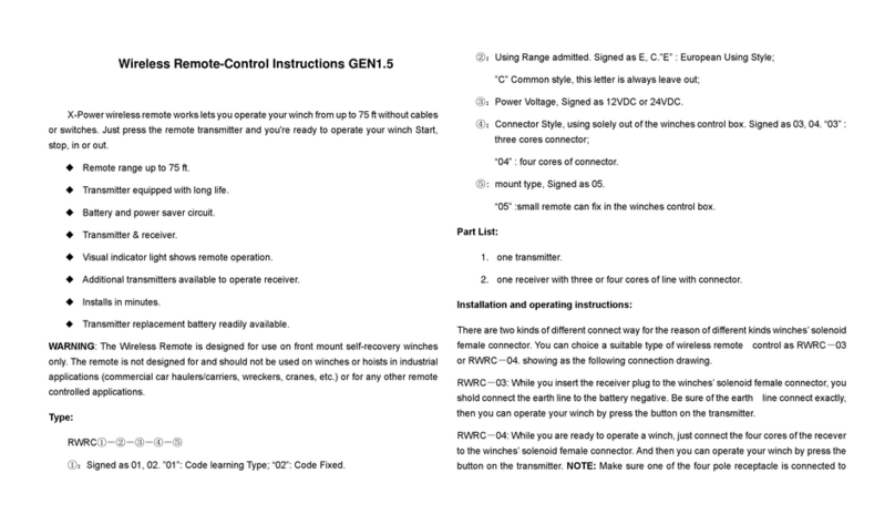 XPower GEN1.5 User manual