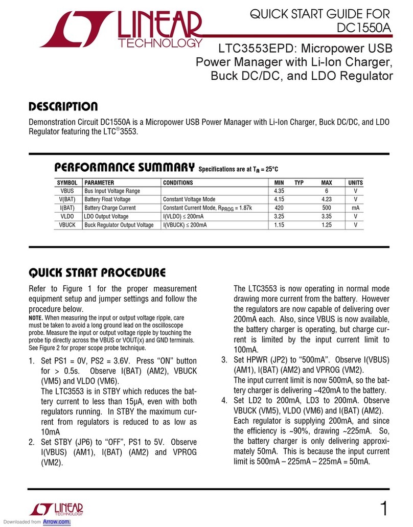 Linear Technology LTC3553EPD quick start guide