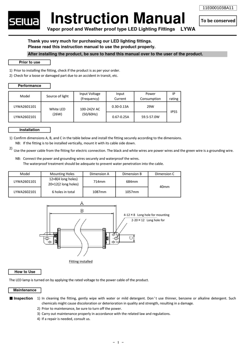 Seiwa LYWA2601101 instruction manual