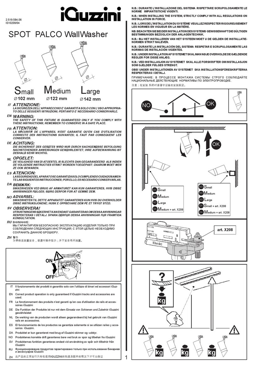 iGuzzini SPOT PALCO WallWasher Small manual