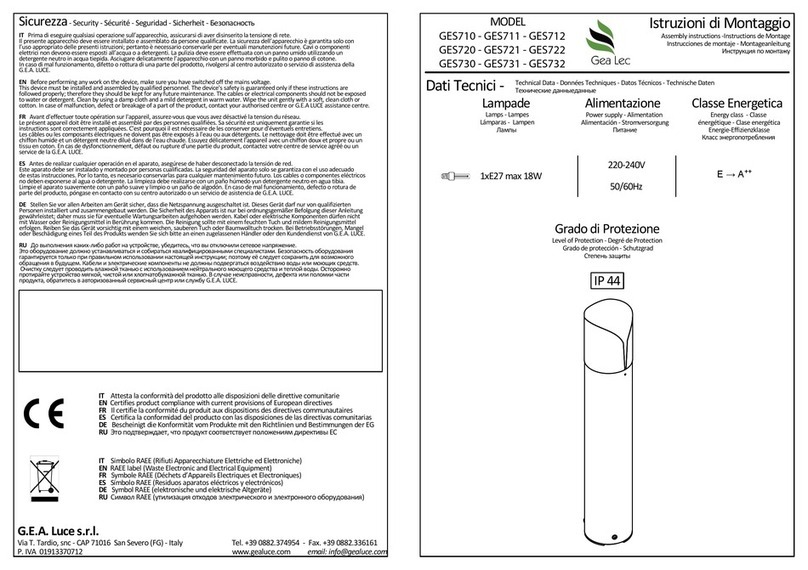 Gea Lec GES710 Assembly instructions
