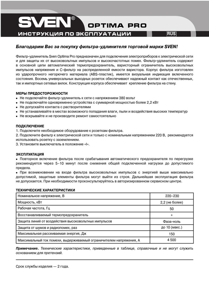 Sven Optima Pro User manual