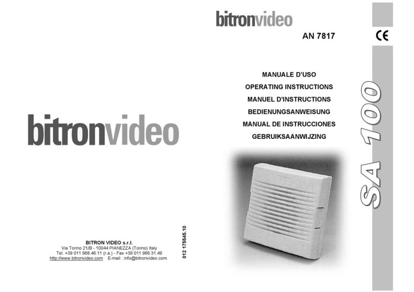 Bitron Video SA 100 operating instructions Bitron Video SA 100 operating instructions