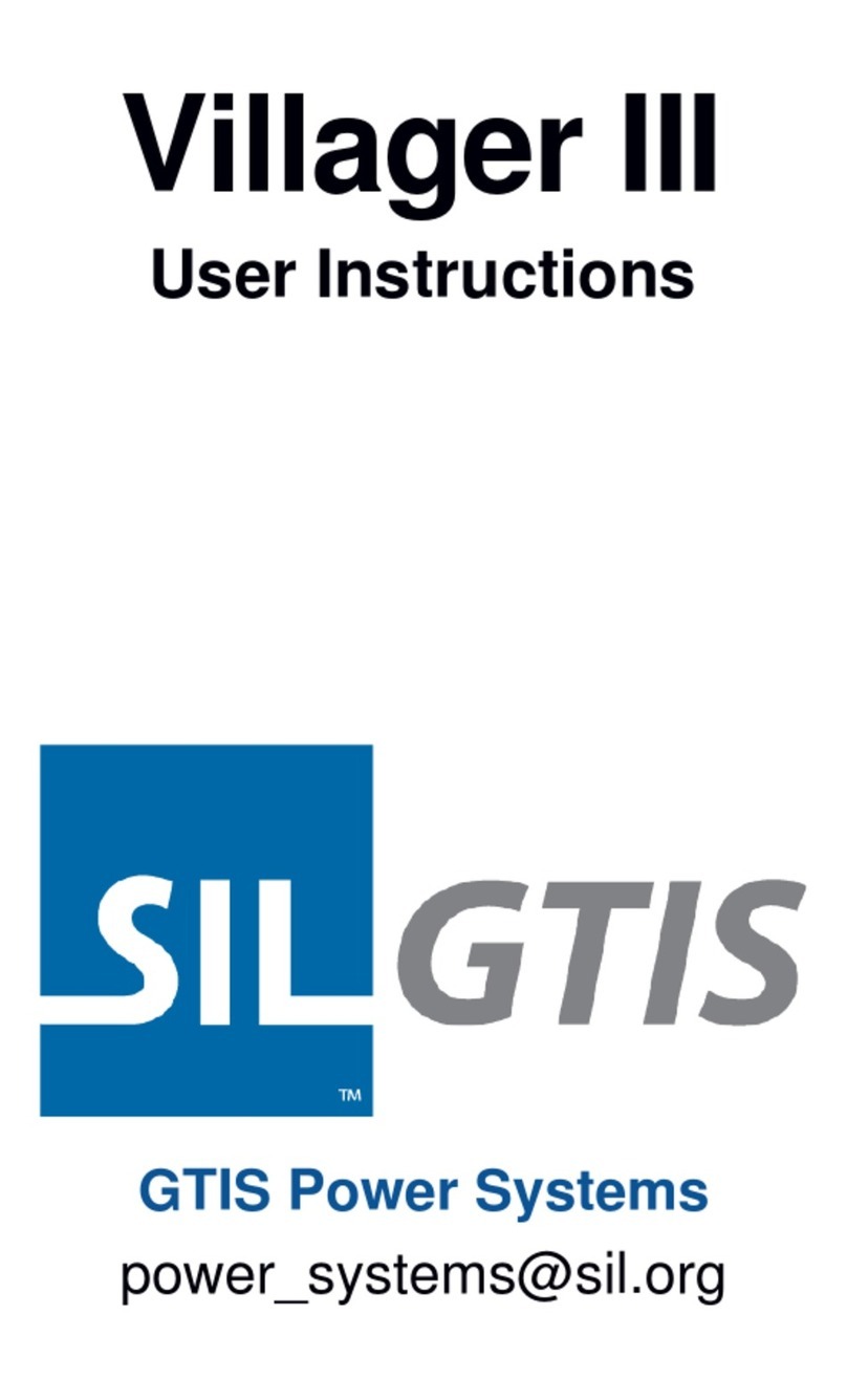 SIL GTIS Power Systems Villager III User instructions