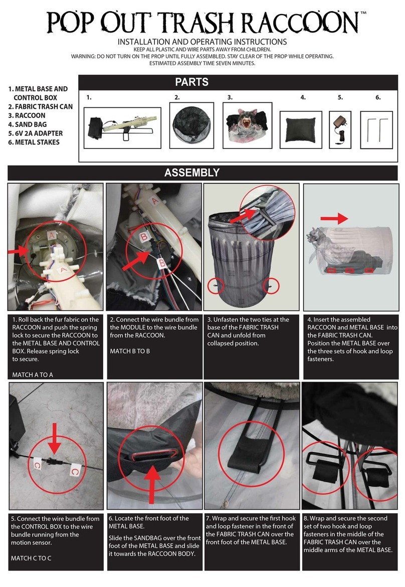 Tekky POP OUT TRASH RACCOON Installation and operating instructions