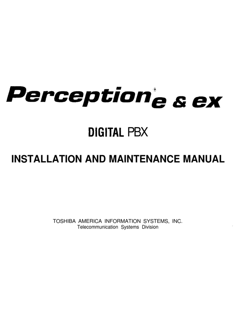 Toshiba Perfecptione Installation and maintenance manual Toshiba Perfecptione Installation and maintenance manual