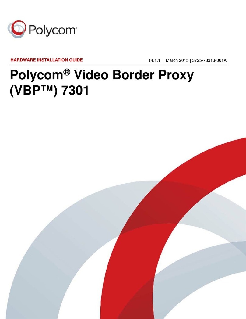 Polycom VBP 7301 Hardware installation guide