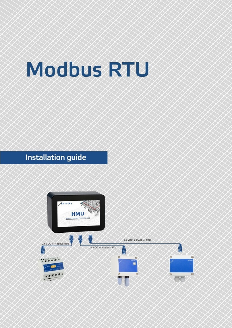 Sentera Controls MODBUS RTU User manual