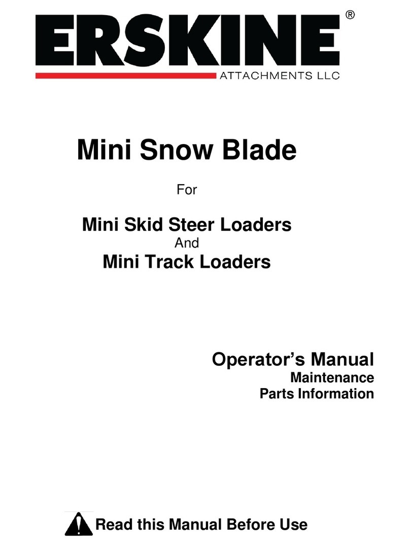 Erskine Attachments Mini Snow Blade Operator's manual