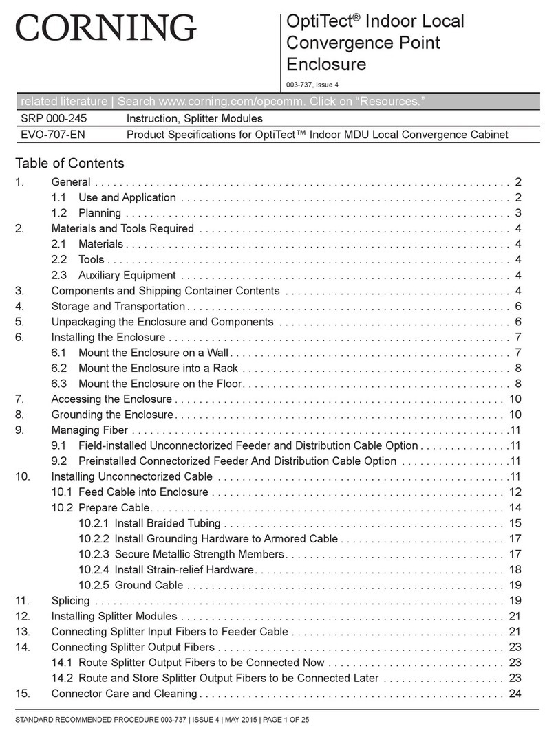 CORNING OptiTect SRP 000-245 User manual