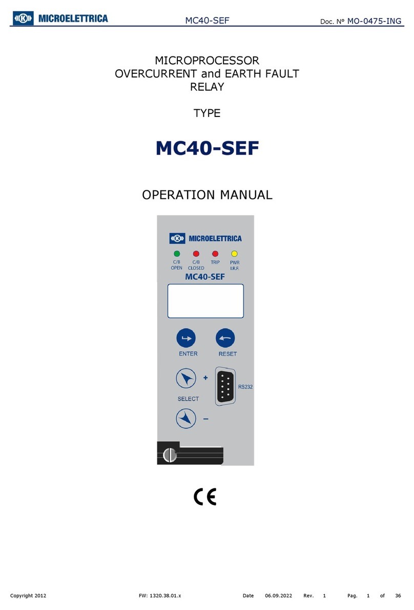 MICROELETTRICA MC40-SEF Operation manual