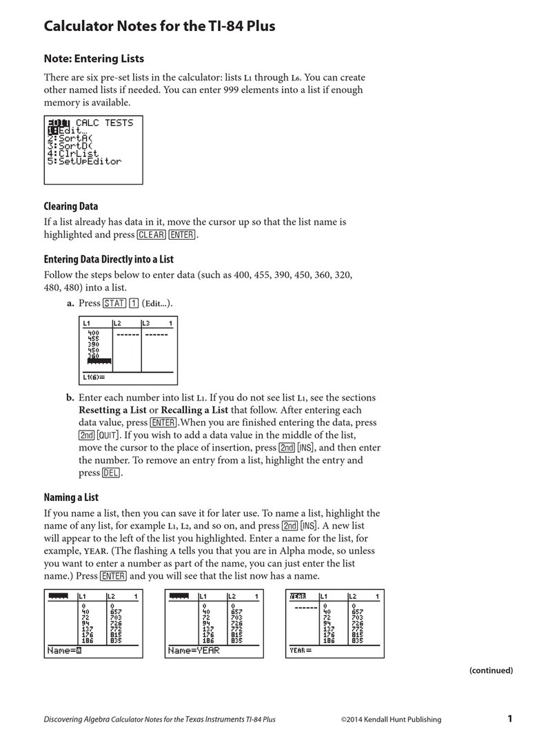 kENDALL TI-84 Plus manual