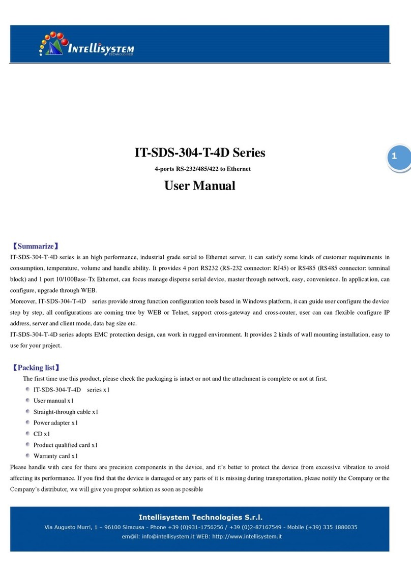 Intellisystem IT-SDS-304-T-4D Series user manual