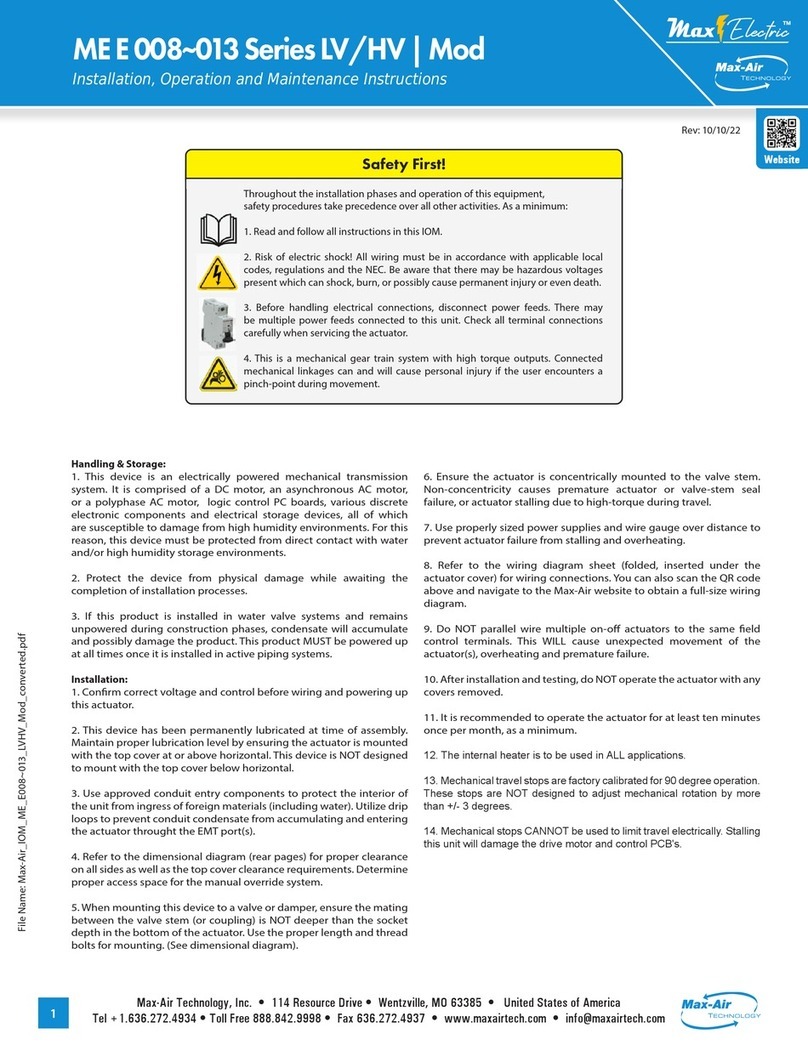 Max-Air Systems ME E 008-013 Series Manual