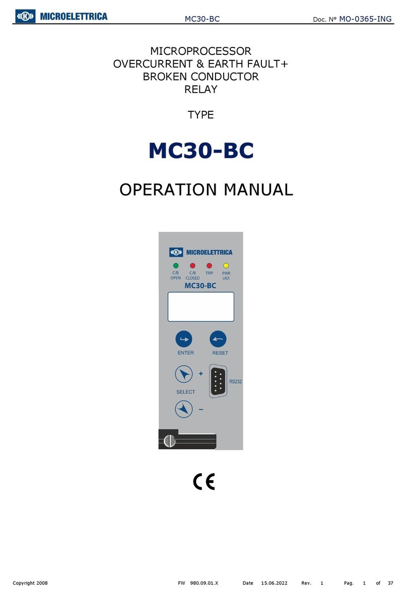 MICROELETTRICA MC30-BC Operation manual
