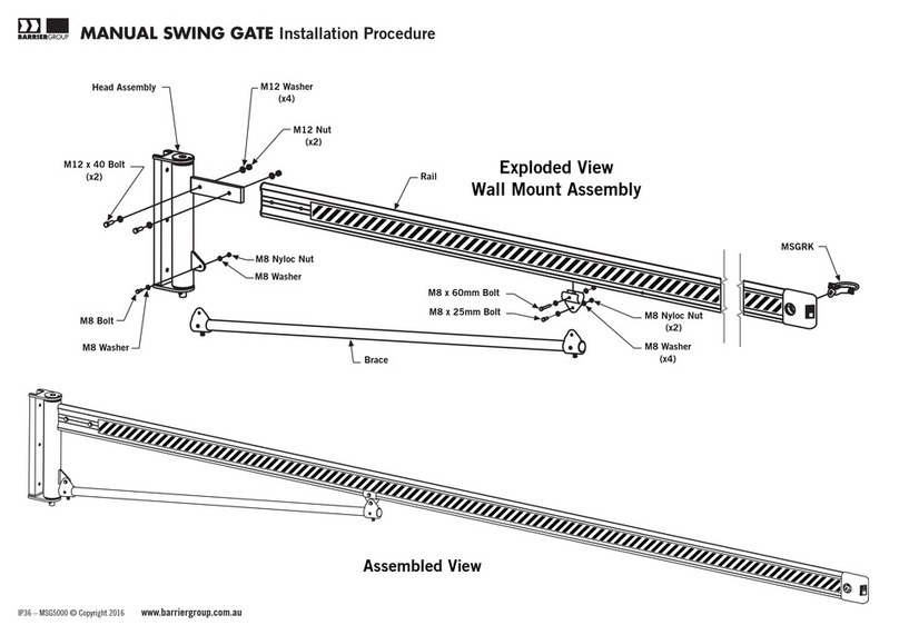 barrier SWING GATE Operating and maintenance manual
