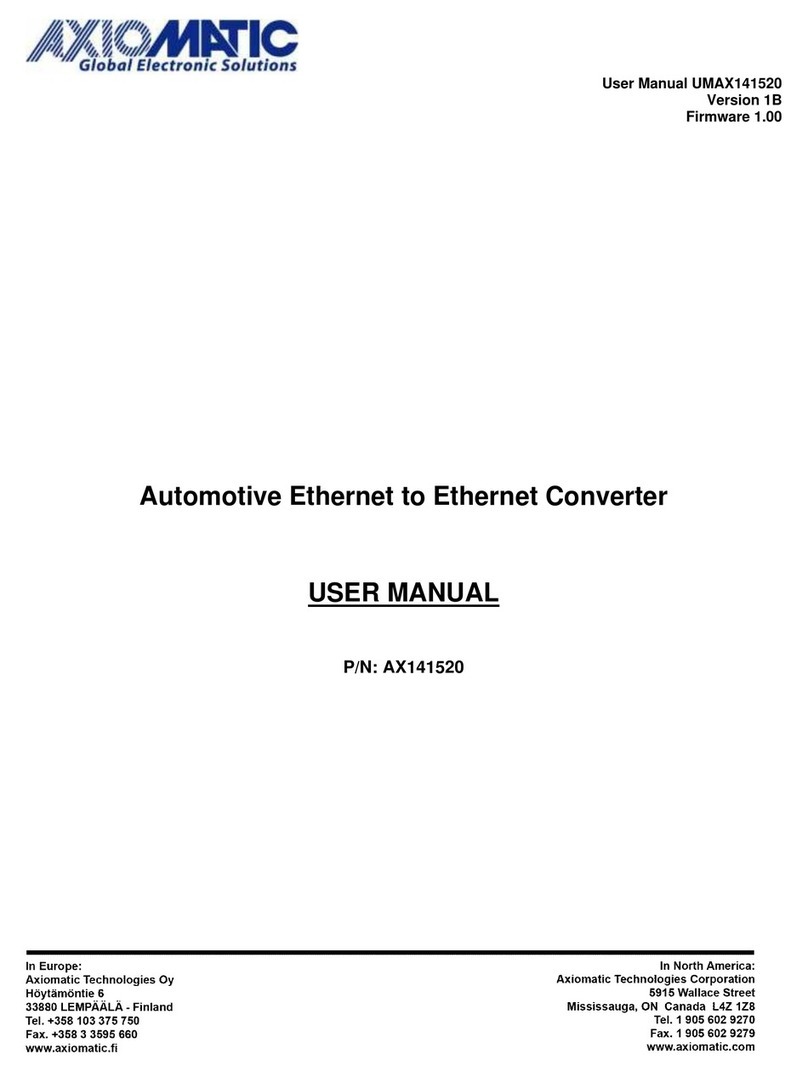 AXIOMATIC AX141520 user manual