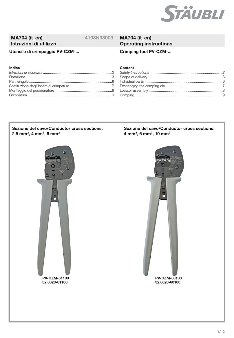Staubli PV-CZM Series User manual